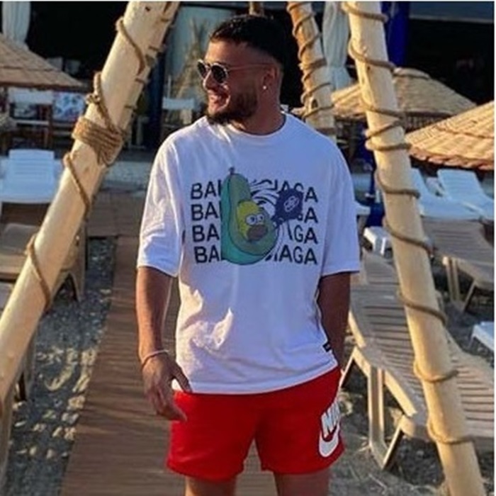 バレンシアガメンズホワイト半袖Tシャツl1633