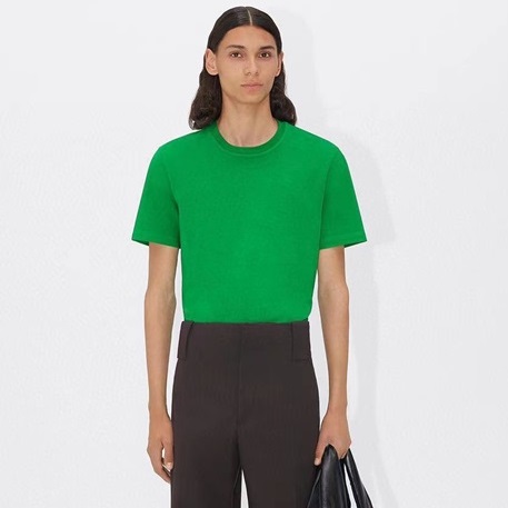 ボッテガヴェネタメンズクルーネックグリーン半袖Tシャツt0408