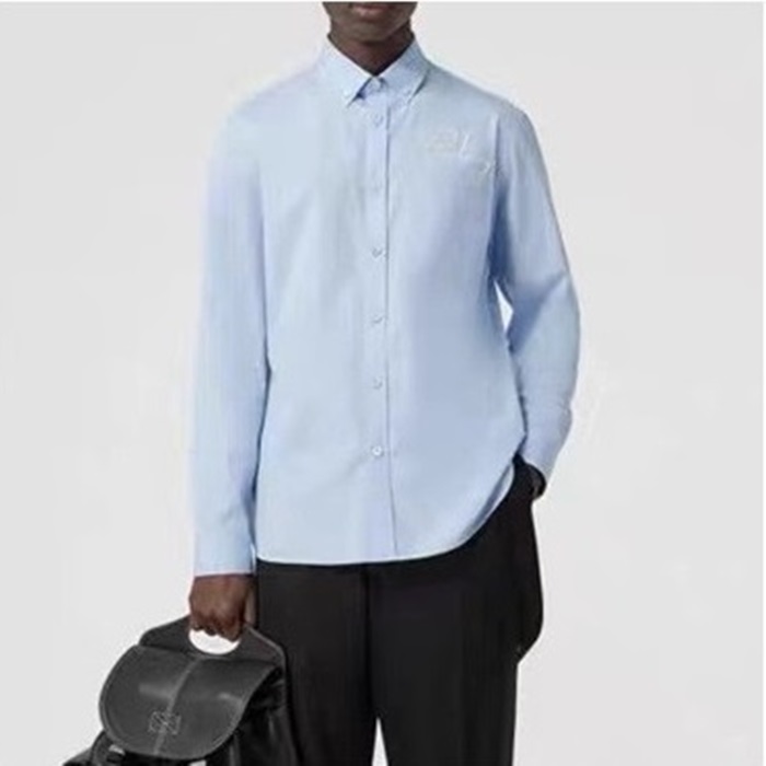 バーバリーメンズクラシックブルーシャツr4471