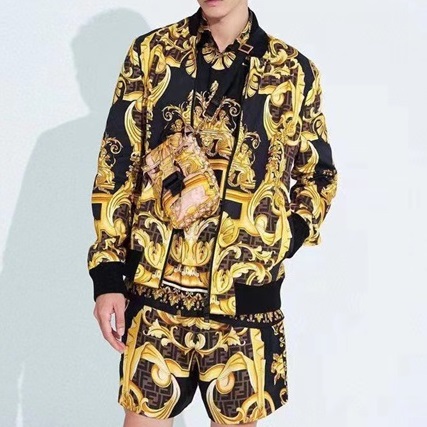 ヴェルサーチェメンズカジュアルイエロージャケットr01265