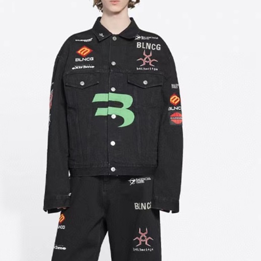 バレンシアガメンズカジュアルブラックジャケットl01634