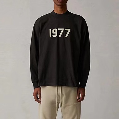 フィアオブゴッドメンズクラシックグレー長袖Tシャツa0409