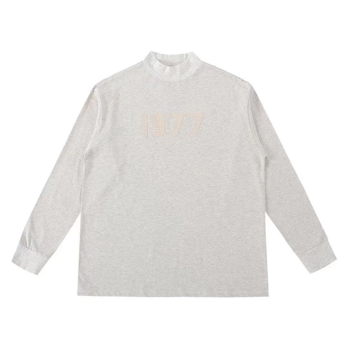 フィアオブゴッドメンズクラシックグレー長袖Tシャツa0410