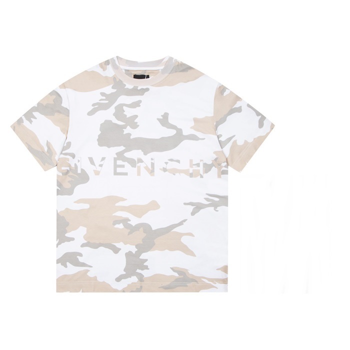 ジバンシィユニセックスクルーネックホワイト半袖Tシャツv0805