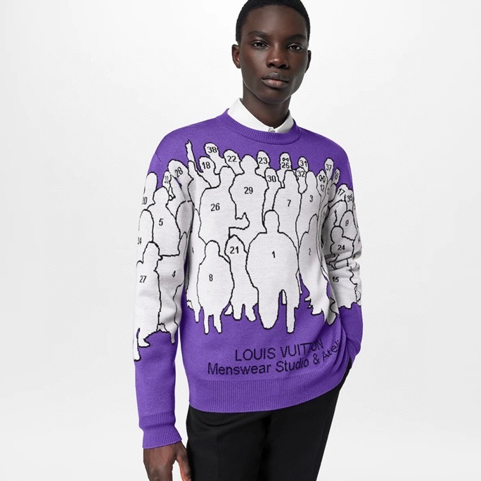 ルイヴィトンメンズモダンパープルニットu05116