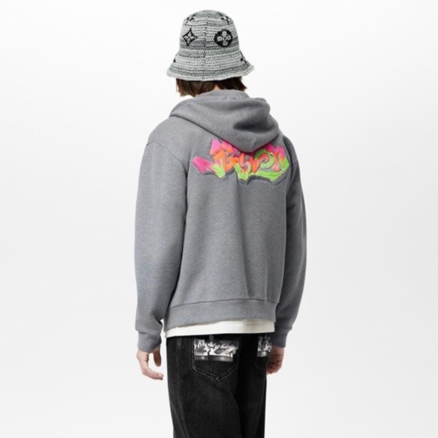 ルイヴィトンメンズベーシックグレーフーディu05120