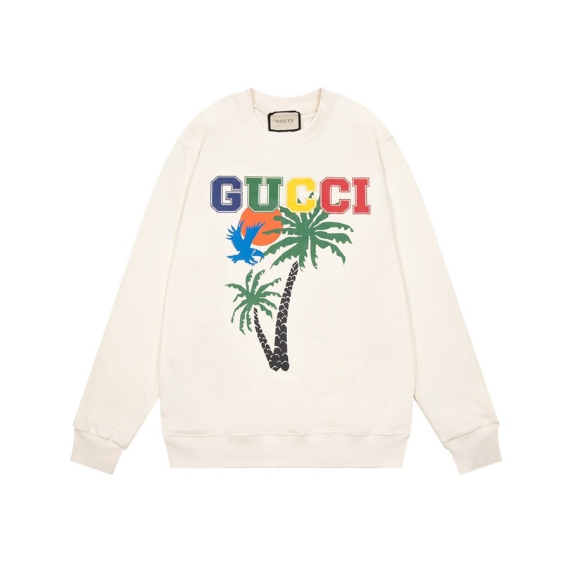 グッチユニセックスカジュアルアイボリースウェットシャツc05027