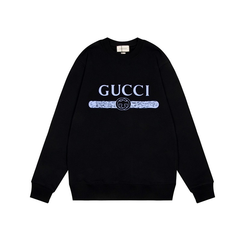 グッチユニセックスカジュアルブラックスウェットシャツc05036