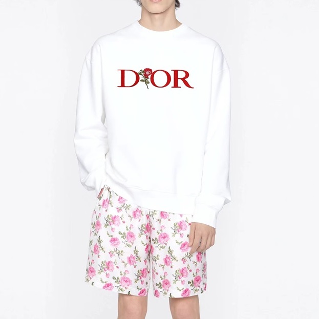 ディオールメンズクラシックホワイトスウェットシャツo01998