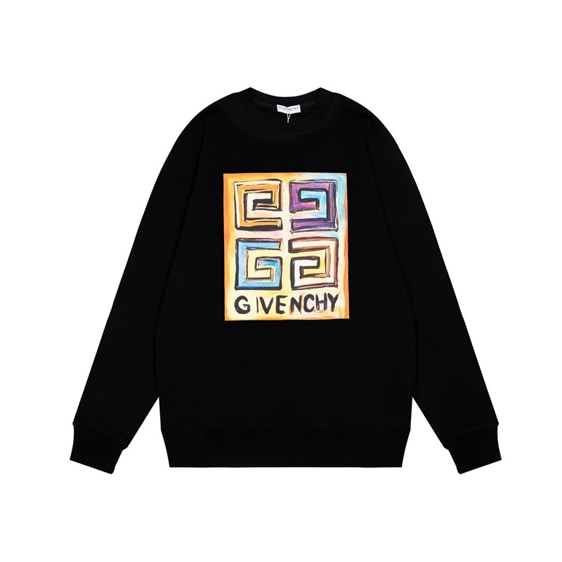 ジバンシィメンズカジュアルブラックスウェットシャツv0808