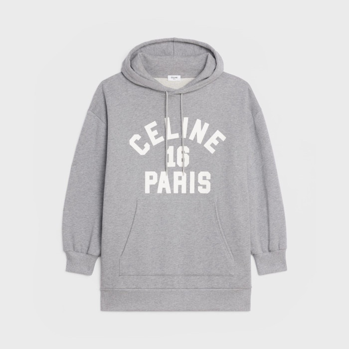 セリーヌレディースグレーカジュアルフーディl0441