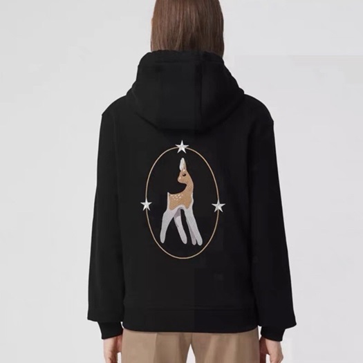 バーバリーレディースクラシックブラックフーディr04487