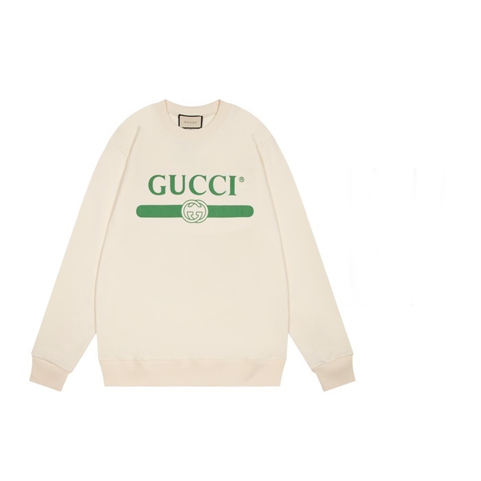 グッチユニセックスカジュアルアイボリースウェットシャツc05048