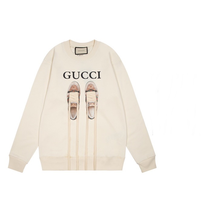 グッチユニセックスカジュアルアイボリースウェットシャツc05050