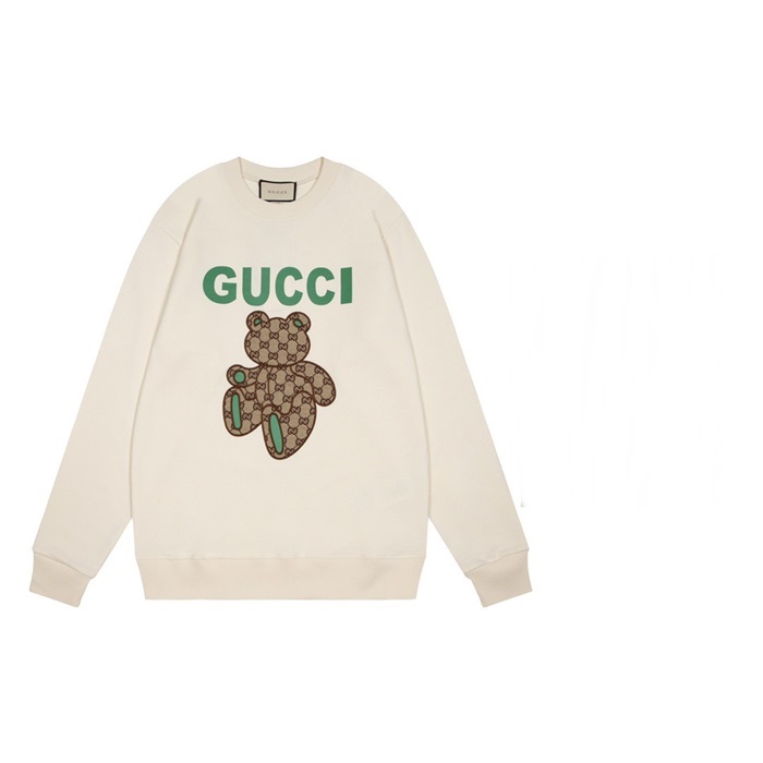 グッチユニセックスカジュアルアイボリースウェットシャツc05054