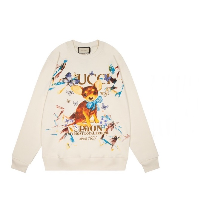 グッチユニセックスカジュアルアイボリースウェットシャツc05056