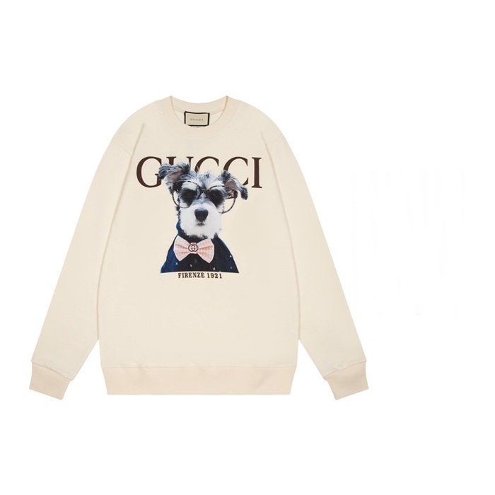 グッチユニセックスカジュアルアイボリースウェットシャツc05058
