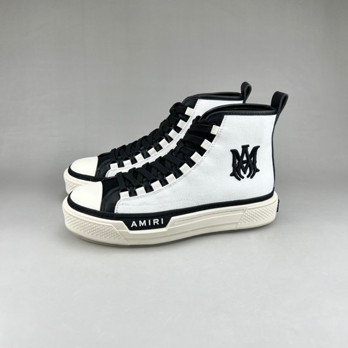アミリメンズクラシックホワイトハイトップスニーカーr0370