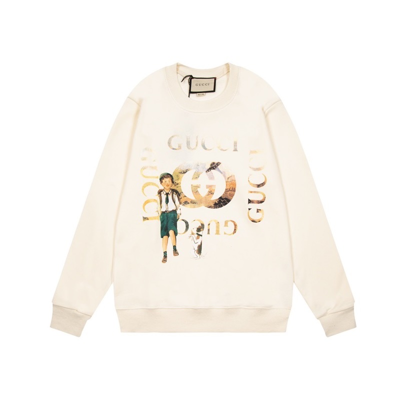 グッチユニセックスカジュアルアイボリースウェットシャツc05066