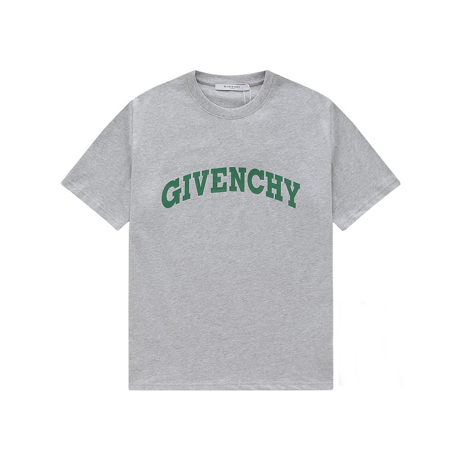 ジバンシィユニセックスクルーネックグレー半袖Tシャツv0817