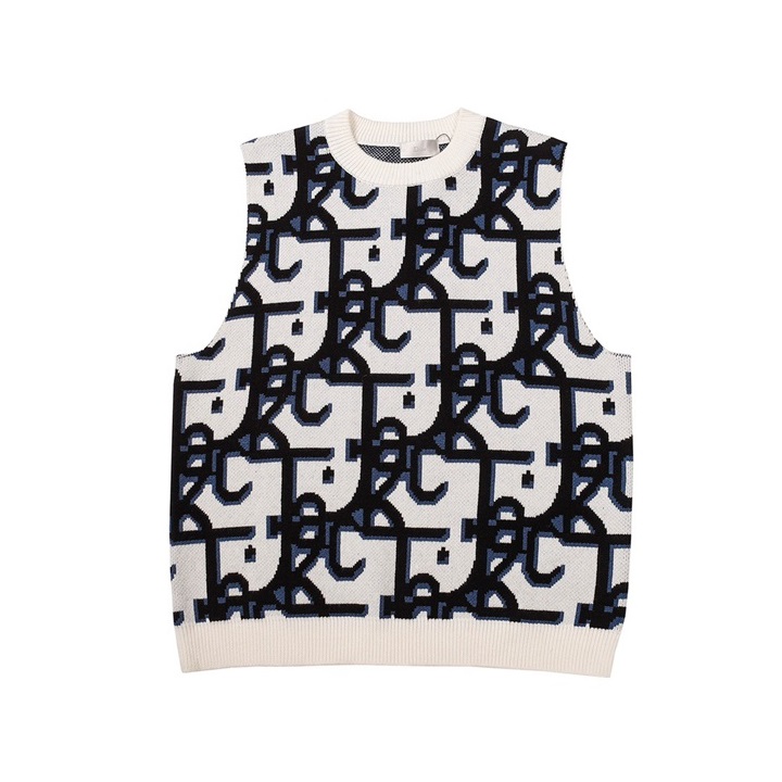 ディオールユニセックスオブリークネイビーベストo02031