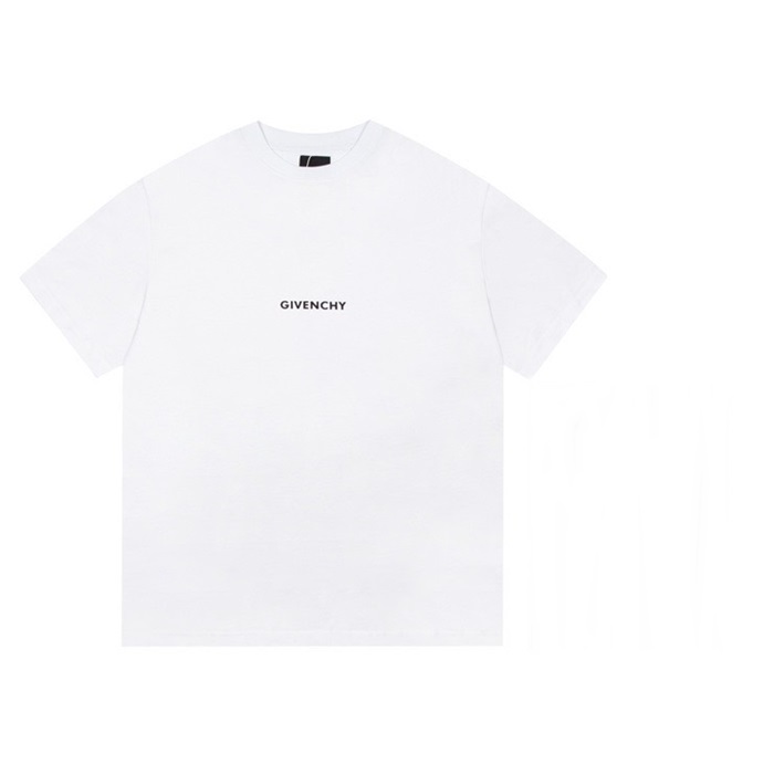 ジバンシィメンズクルーネックホワイト半袖Tシャツv0818