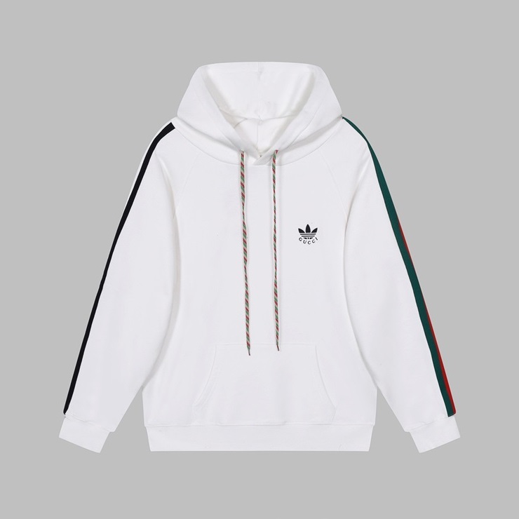 グッチユニセックストレンディホワイトフーディc05074