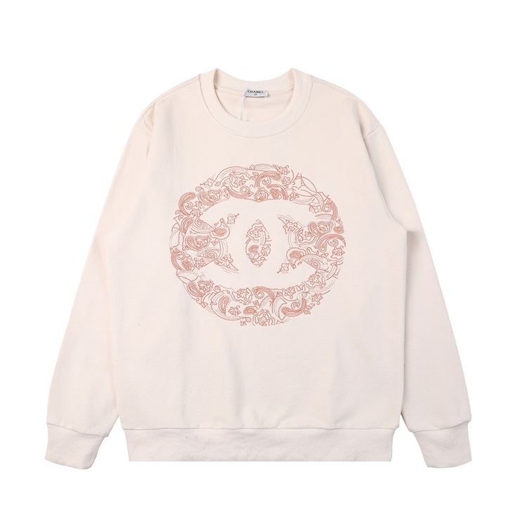シャネルユニセックスカジュアルアイボリースウェットシャツl0923