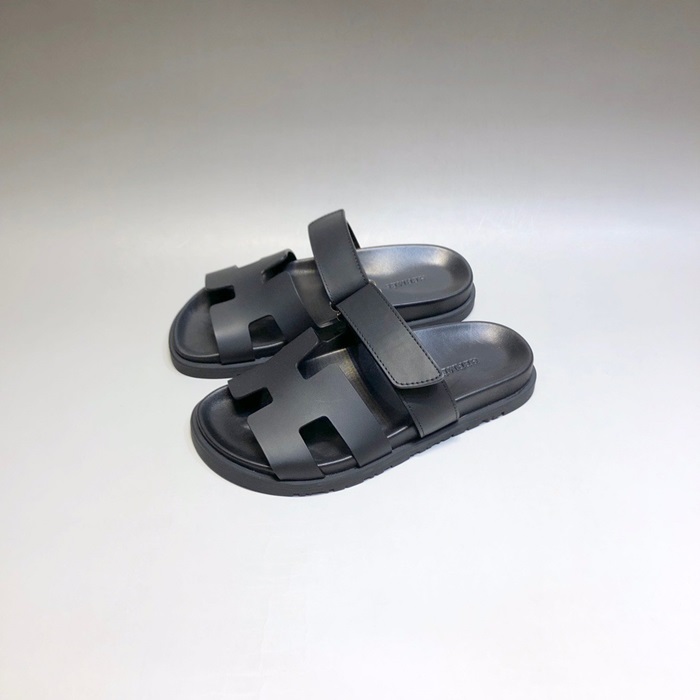 エルメスユニセックストレンディブラックスリッパr0868