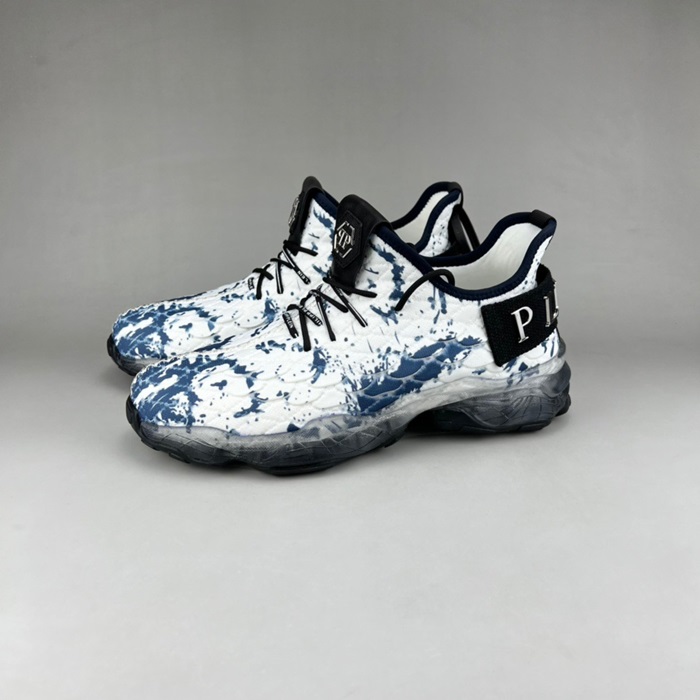 フィリッププレインメンズカジュアルブルーi0156