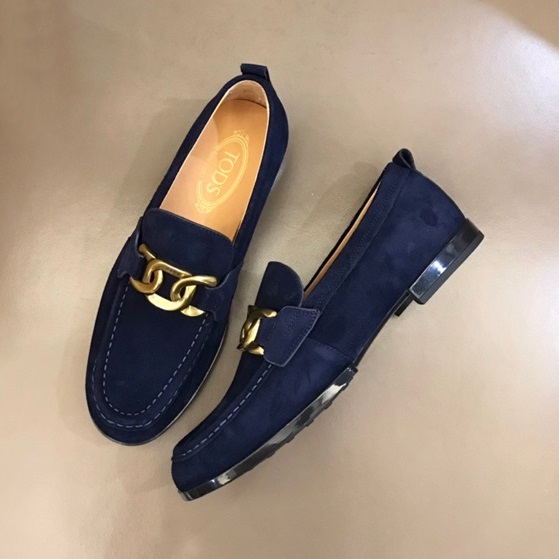 トッズメンズモダンネイビーローファーz0278