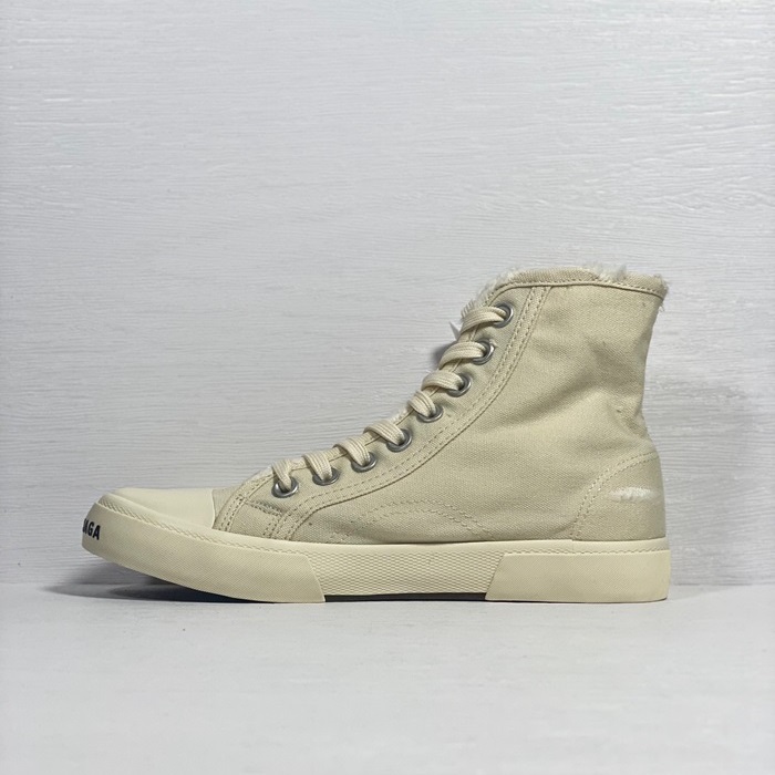 バレンシアガユニセックスクラシックアイボリーハイトップスニーカーl01660