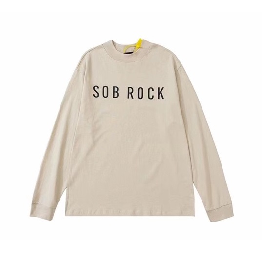 フィアオブゴッドメンズクラシックアイボリー長袖Tシャツa0428