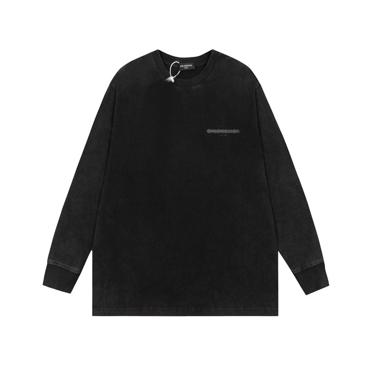 バレンシアガメンズカジュアルブラックスウェットシャツl01666