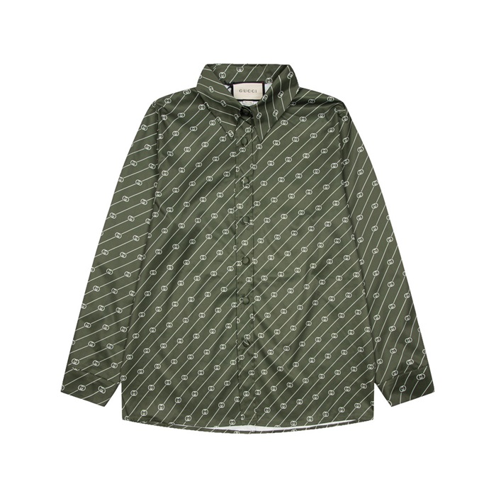 グッチメンズトレンディグリーンシャツc05097
