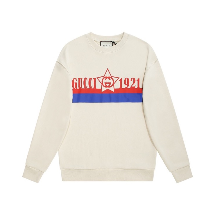 グッチユニセックスカジュアルアイボリースウェットシャツc05101