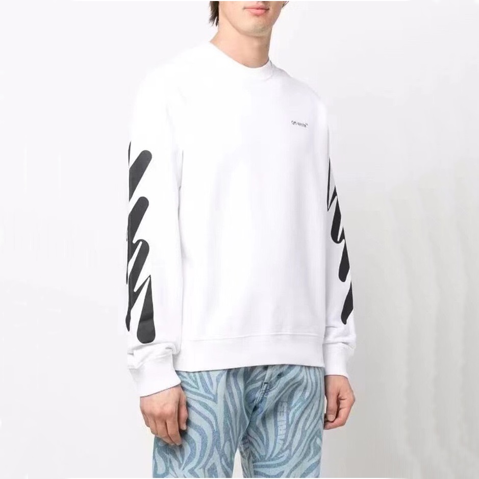 オフホワイトメンズモダンホワイトスウェットシャツf0843