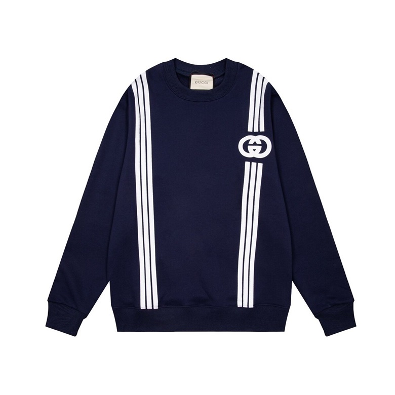 グッチユニセックスカジュアルネイビースウェットシャツc05106