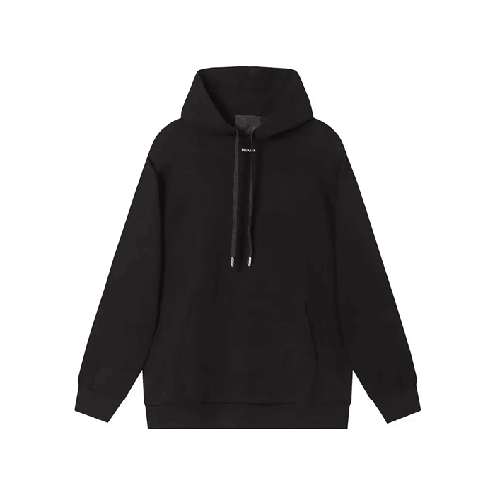 プラダメンズカジュアルブラックフーディa02802