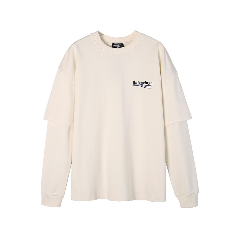 バレンシアガメンズカジュアルアイボリースウェットシャツl01673