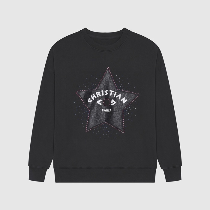 ディオールメンズクラシックブラックスウェットシャツo02123