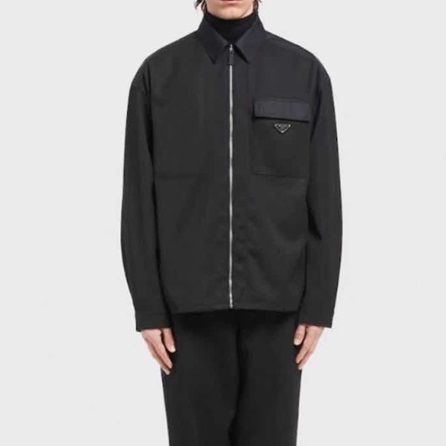 プラダメンズカジュアルブラックジャケットa02807