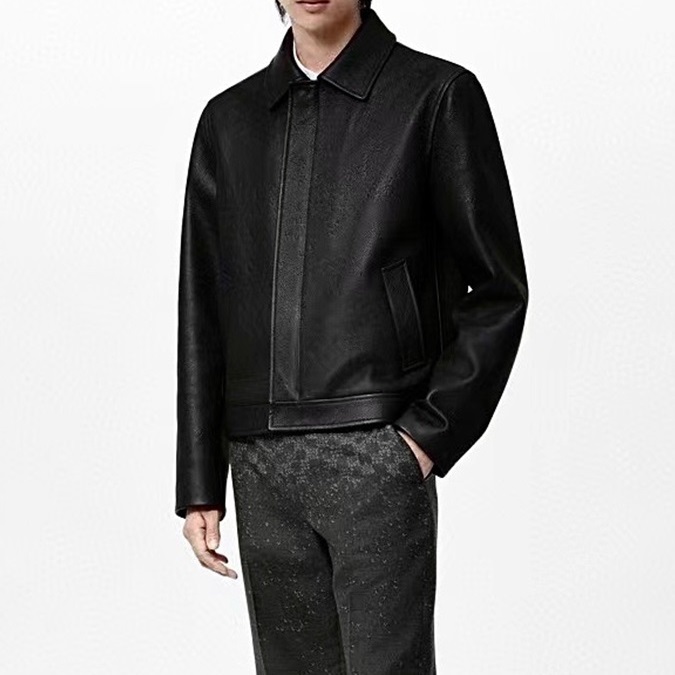 ルイヴィトンメンズブラックレザージャケットu05198