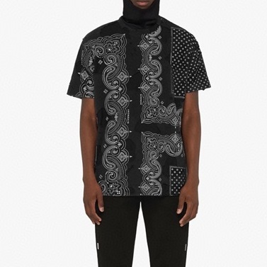 ジバンシィユニセックスクルーネックブラック半袖Tシャツv0824