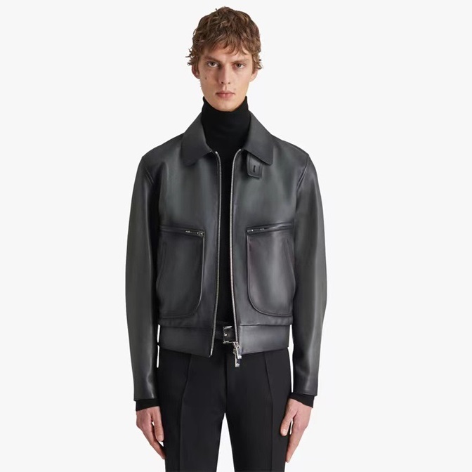 ベルルッティメンズカジュアルブラックジャケットr0128