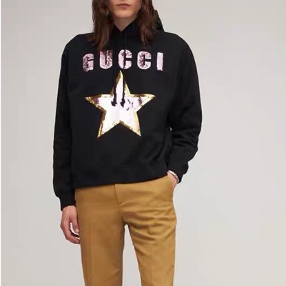 グッチレディーストレンディブラックフーディc5121