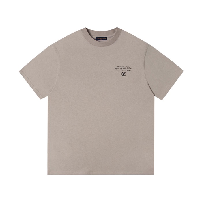 ルイヴィトンメンズグレークルーネック半袖Tシャツu05204