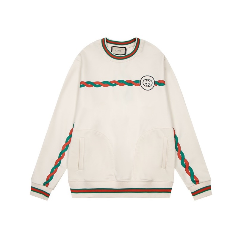 グッチメンズカジュアルアイボリースウェットシャツc05141