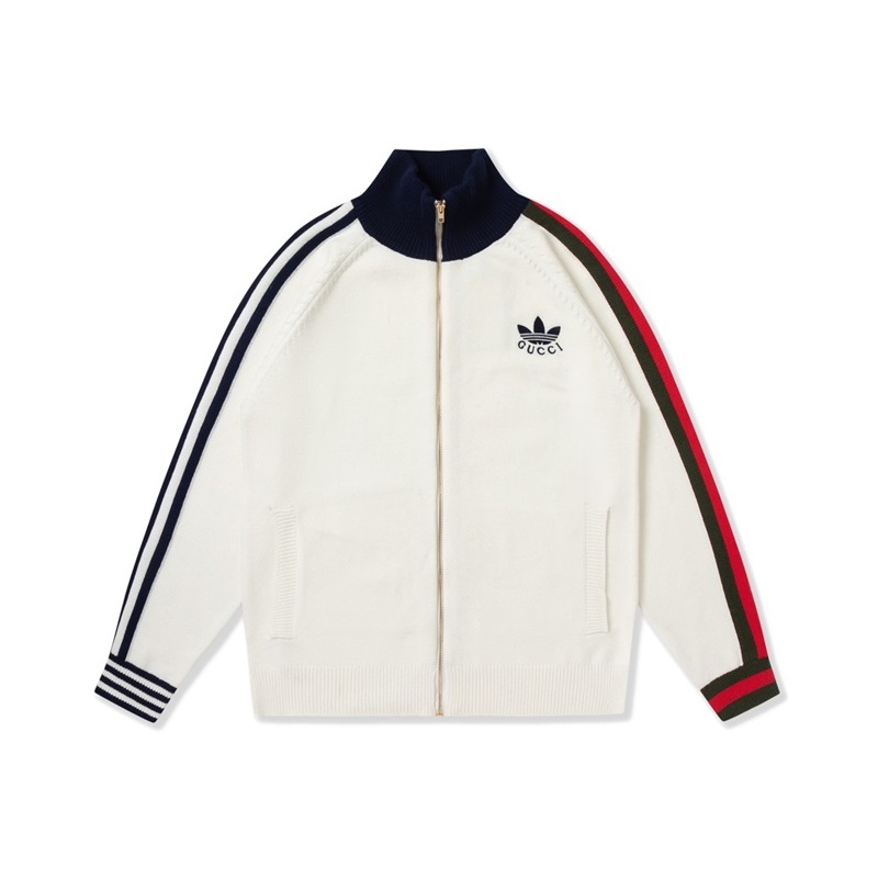 グッチメンズホワイトクルーネックニットc05149