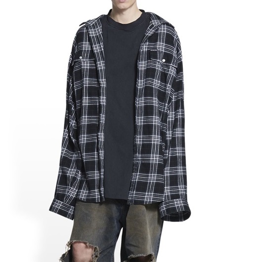 バレンシアガトレンディメンズブラックシャツl01677